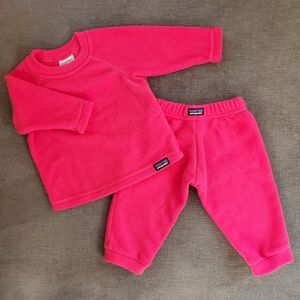 Baby Patagonia Pink Fleece Set (3-6 mo)